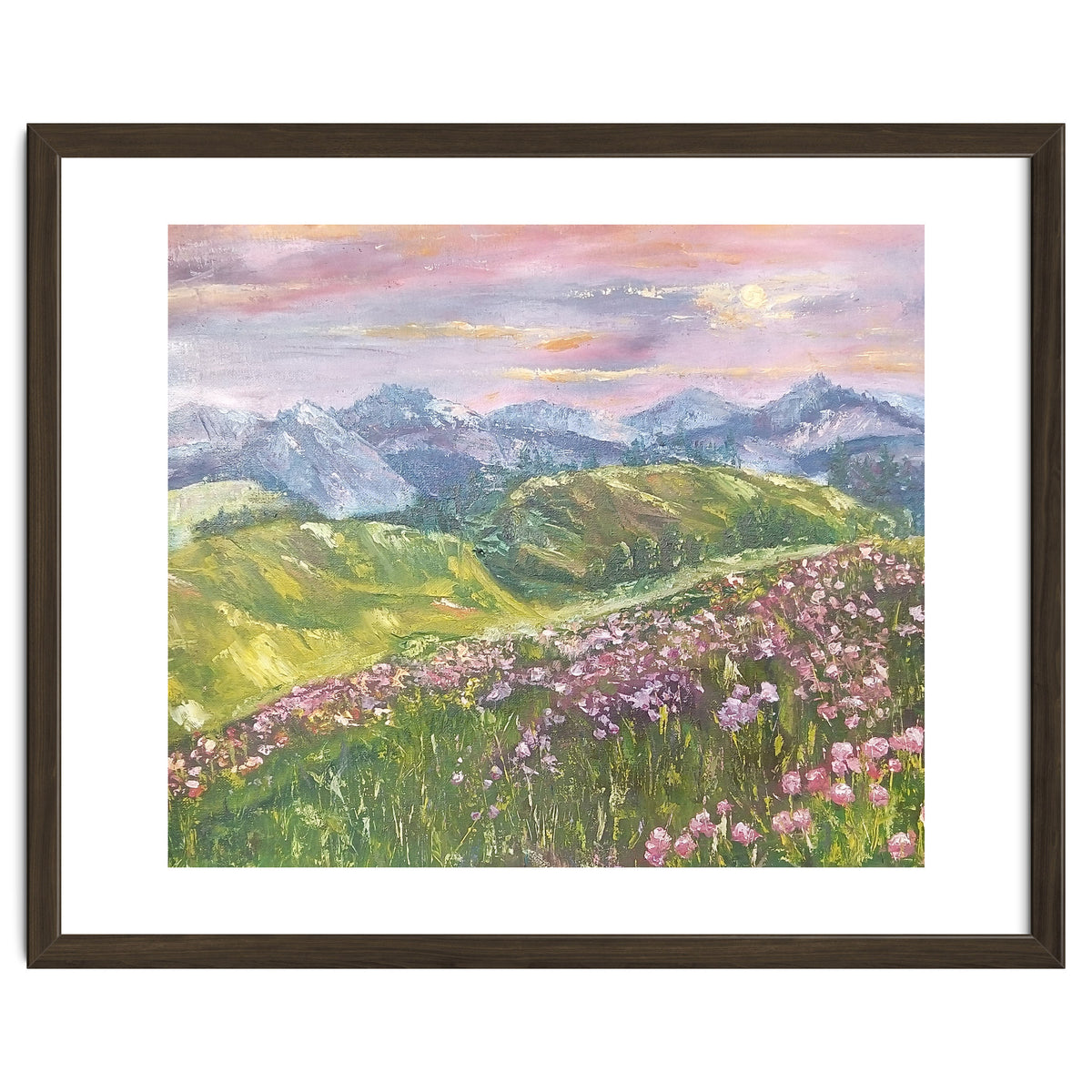 Sunset in the mountains