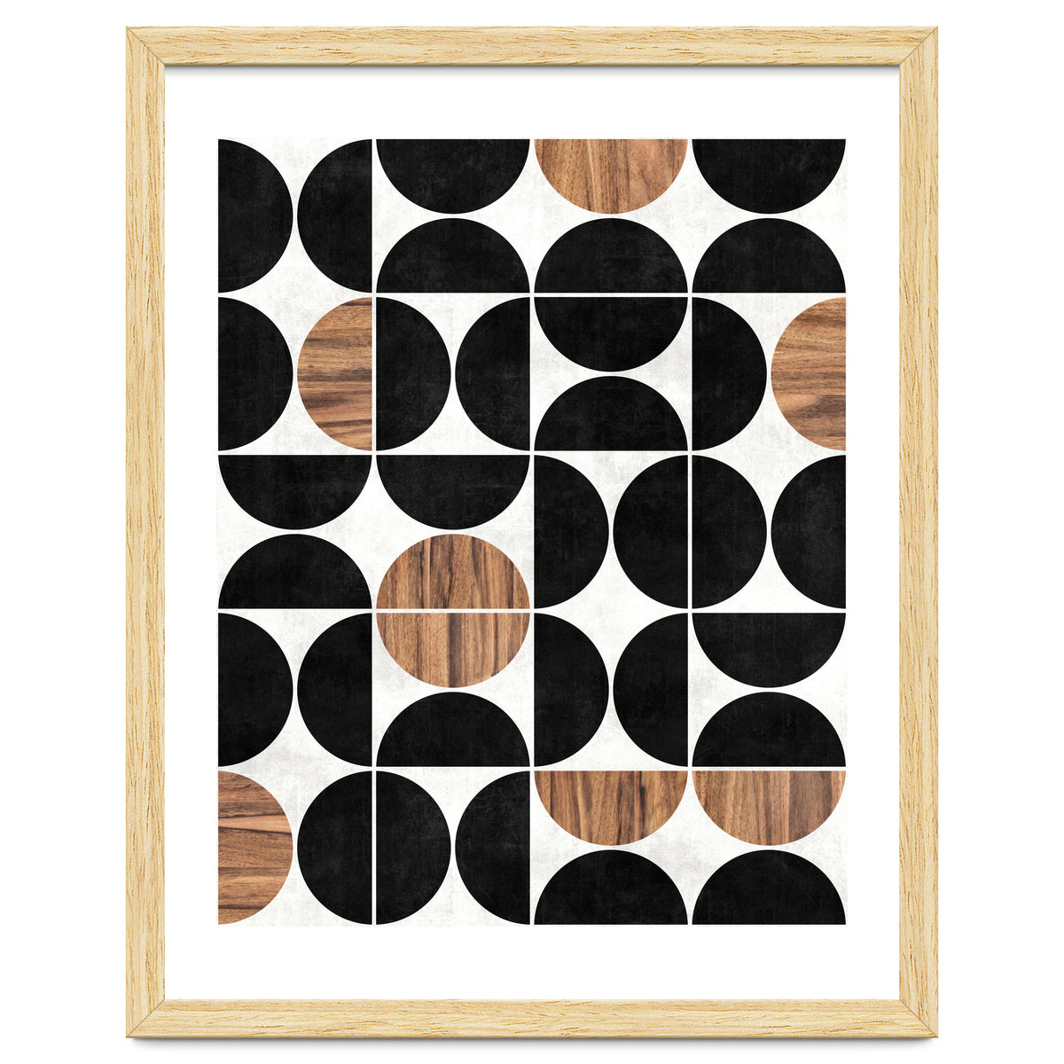 Mid-Century Modern Pattern No.1 - Concrete and Wood