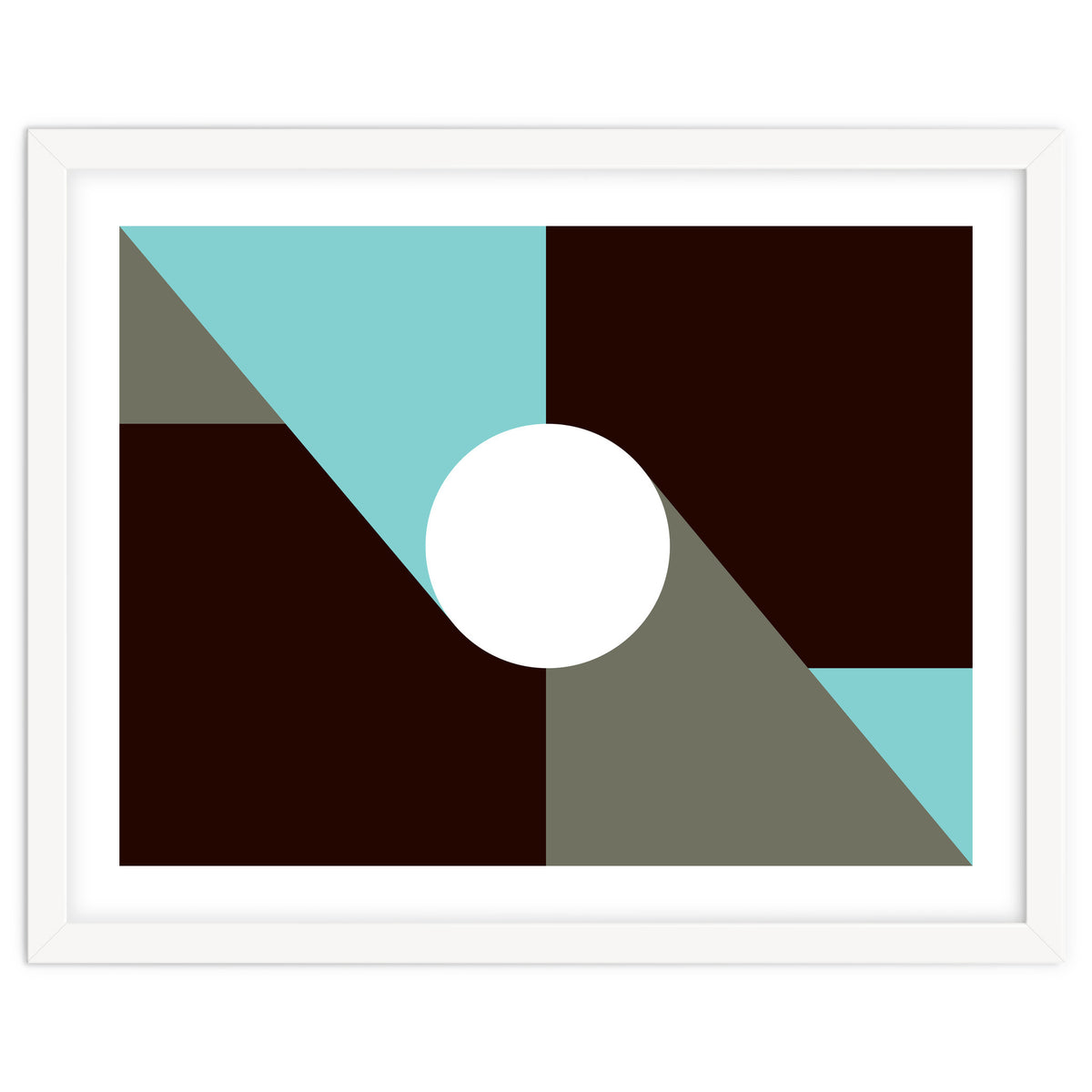 Geometric Shapes No. 29 - baby blue & grey