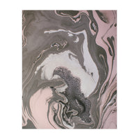 Pink and gray marbled paper  (Print Only)