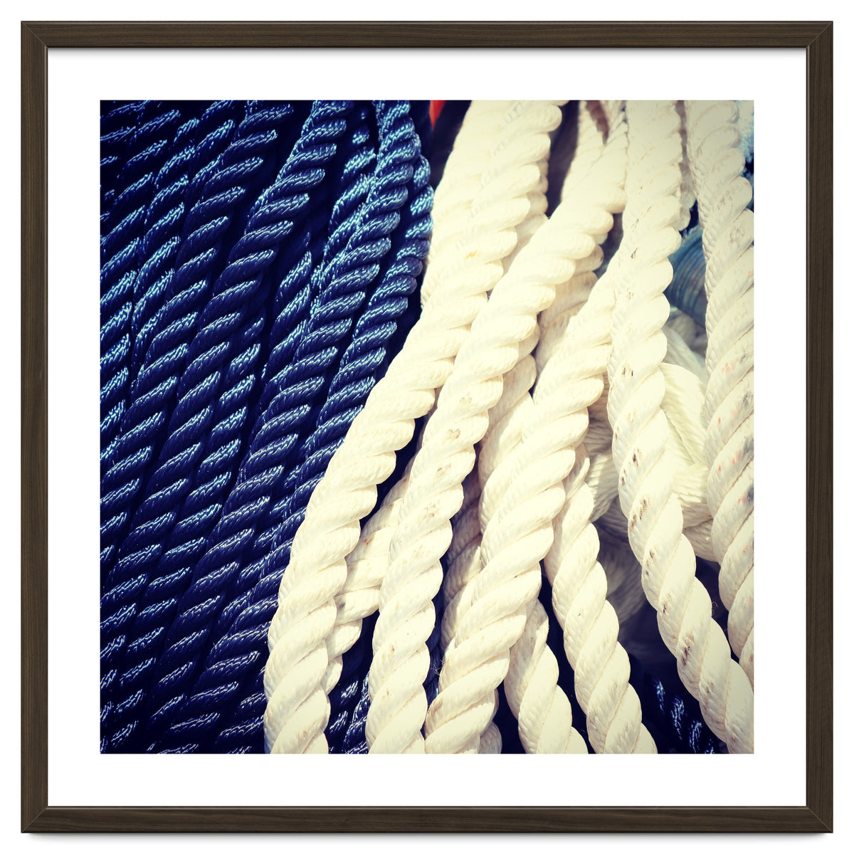 Blue and white fishing rope