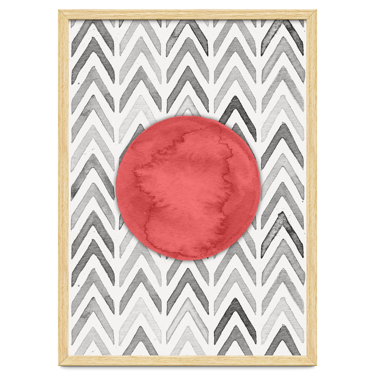 Red Bubble Chevron Pattern