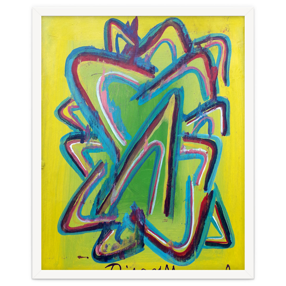 Forma Celeste Sobre Amarillo 2