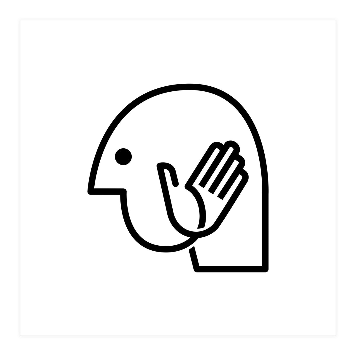 Head Hand_White (Print Only)