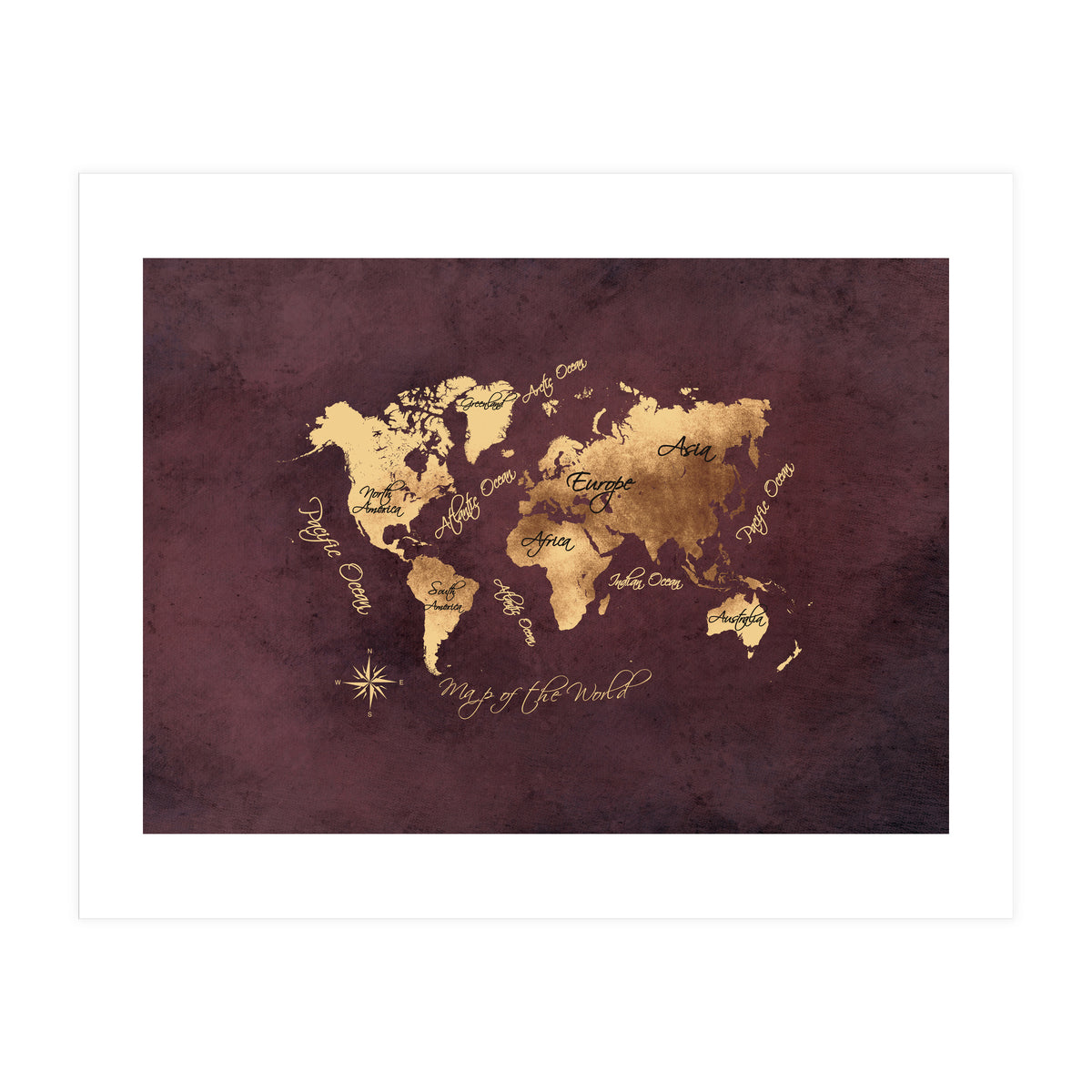 Word Map Gold Dark (Print Only)