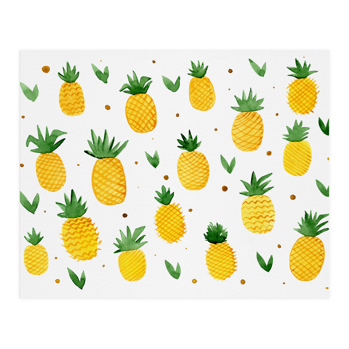 Watercolor pineapples (Print Only)