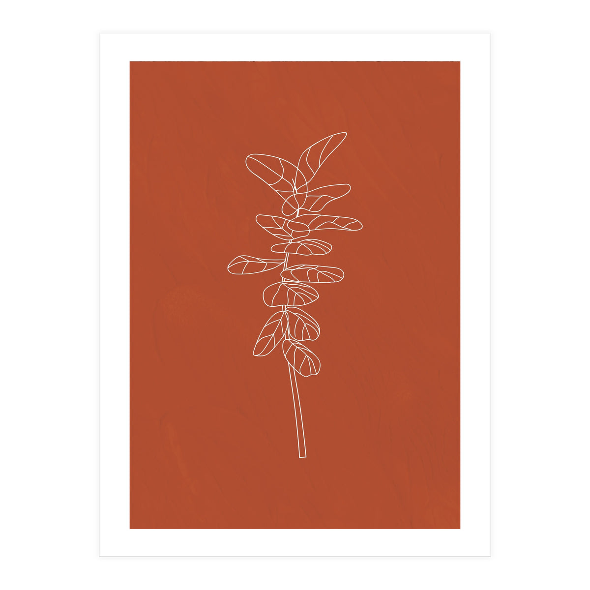 Line Art Botanical Terracotta (Print Only)