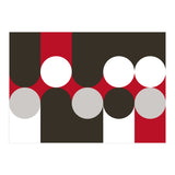 Geometric Shapes No. 33 - brown, red & white (Print Only) thumbnail
