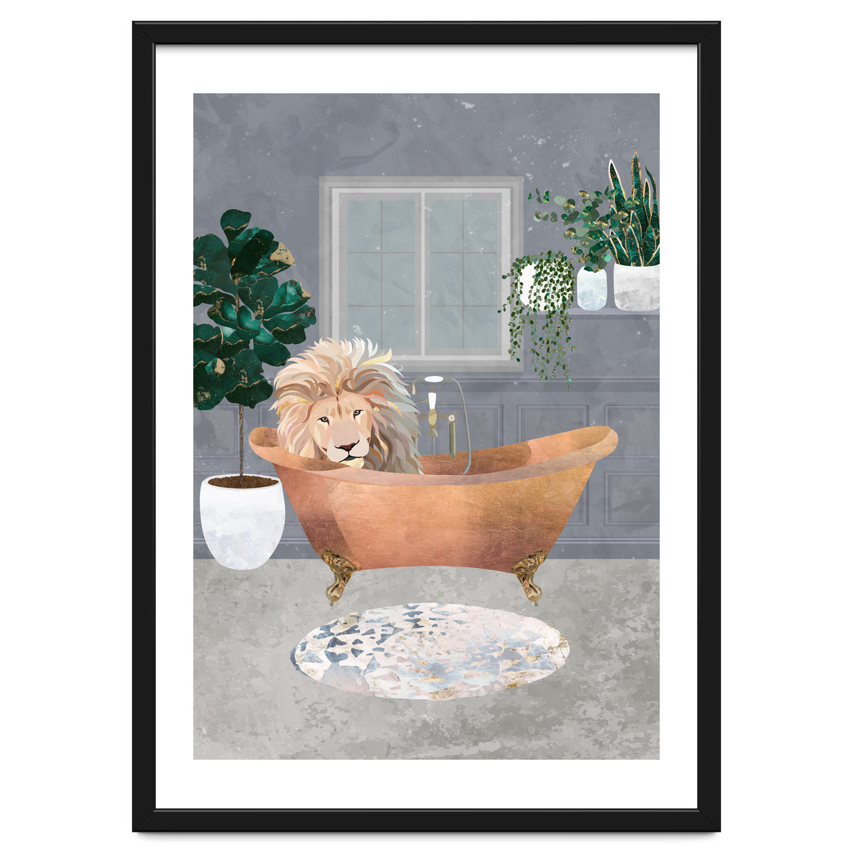 Lux Lion in a copper bath