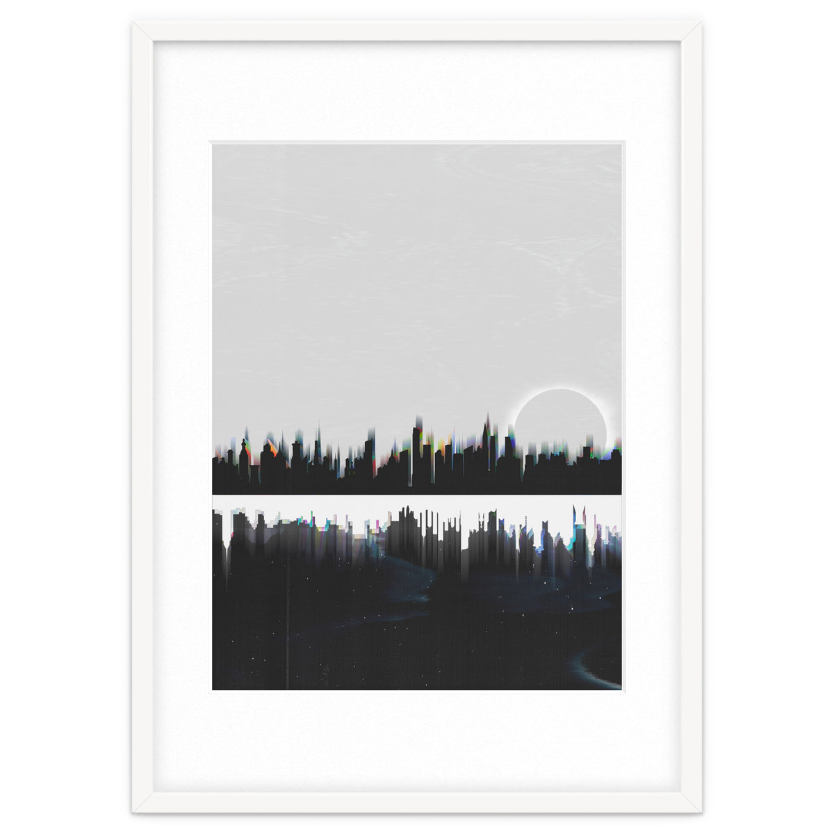 Black and white city