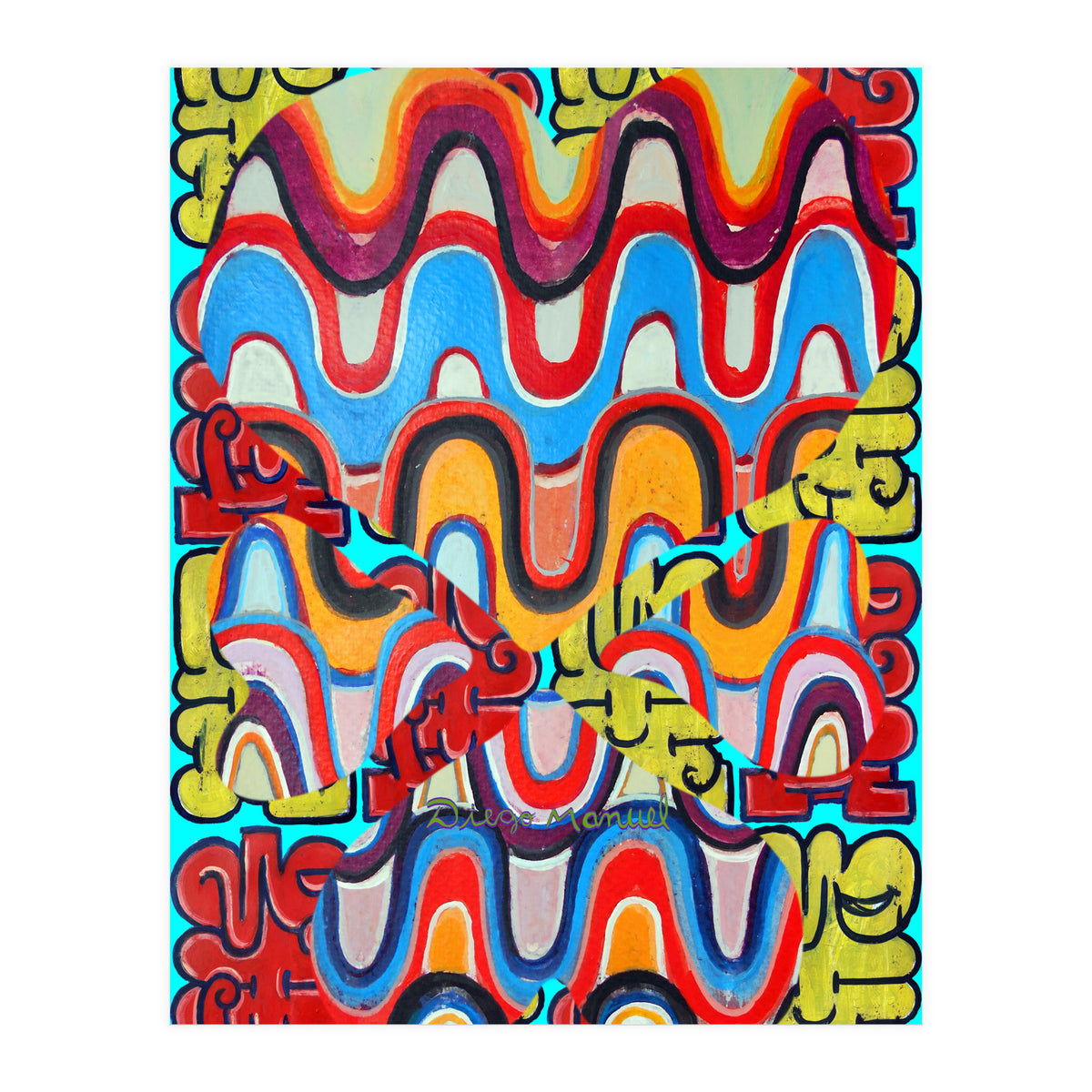 4 Corazones Tapiz 9 (Print Only)