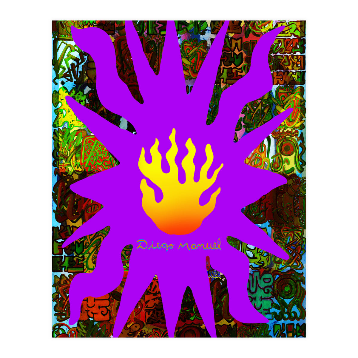 Fuego Y Graffiti 60 (Print Only)