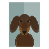 Mid Century Geometric Dachshund Dog (Print Only) thumbnail