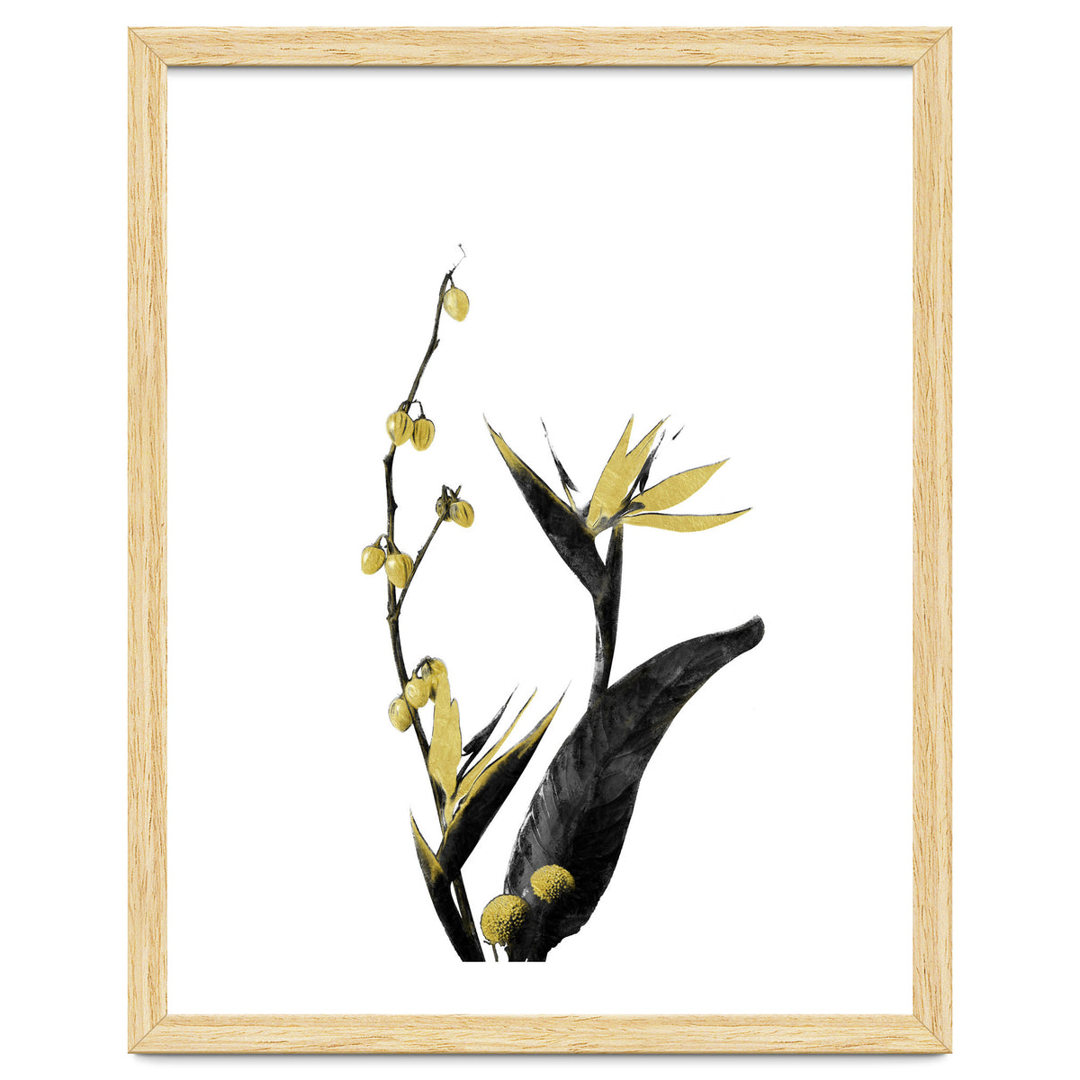 Flower Minimal Black And Gold 02