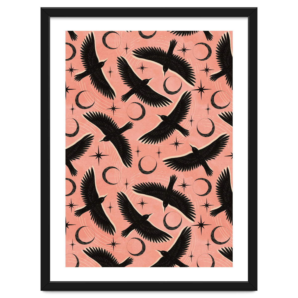 Black Birds With Moons