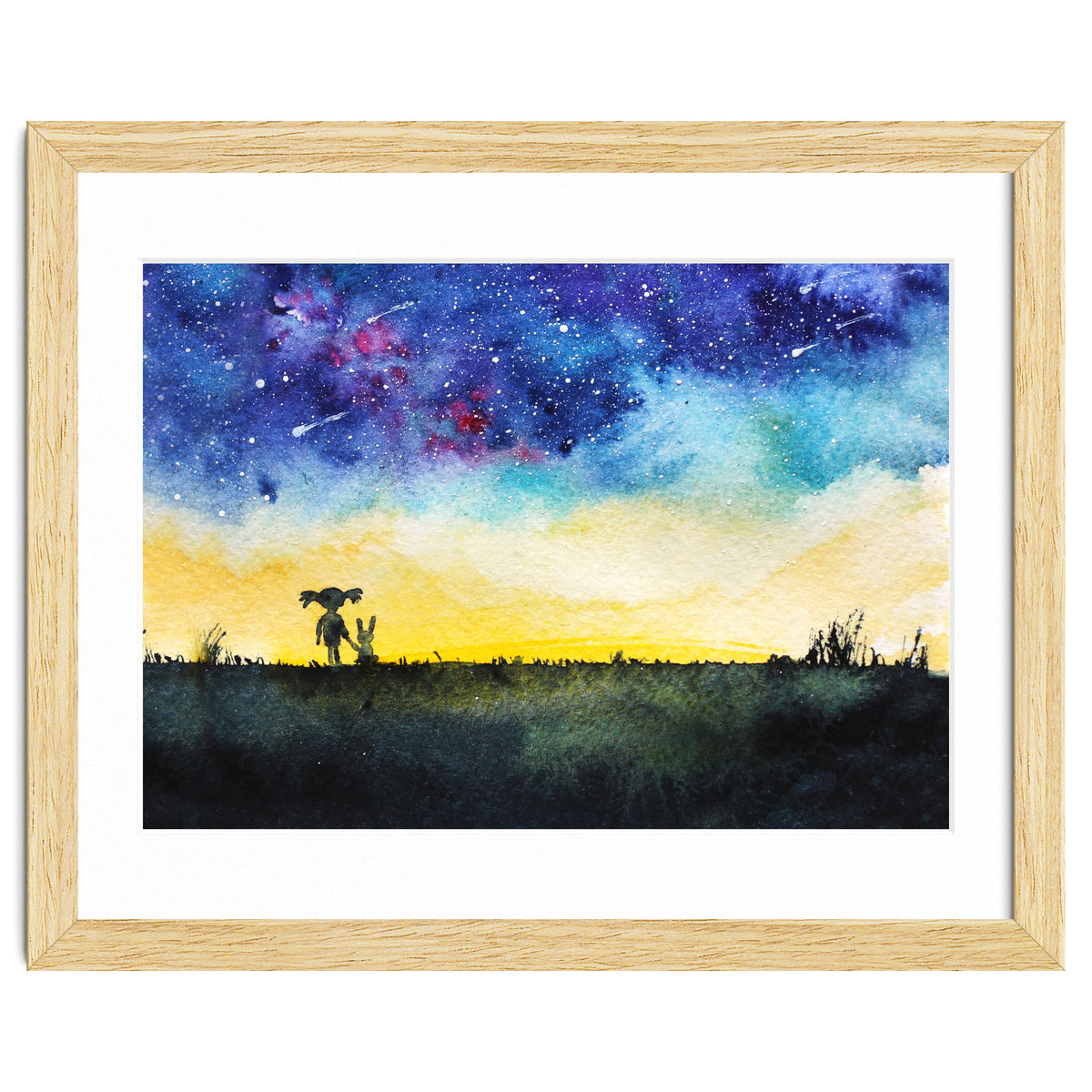 Baby girl's wishes || watercolor for nursery, kids room