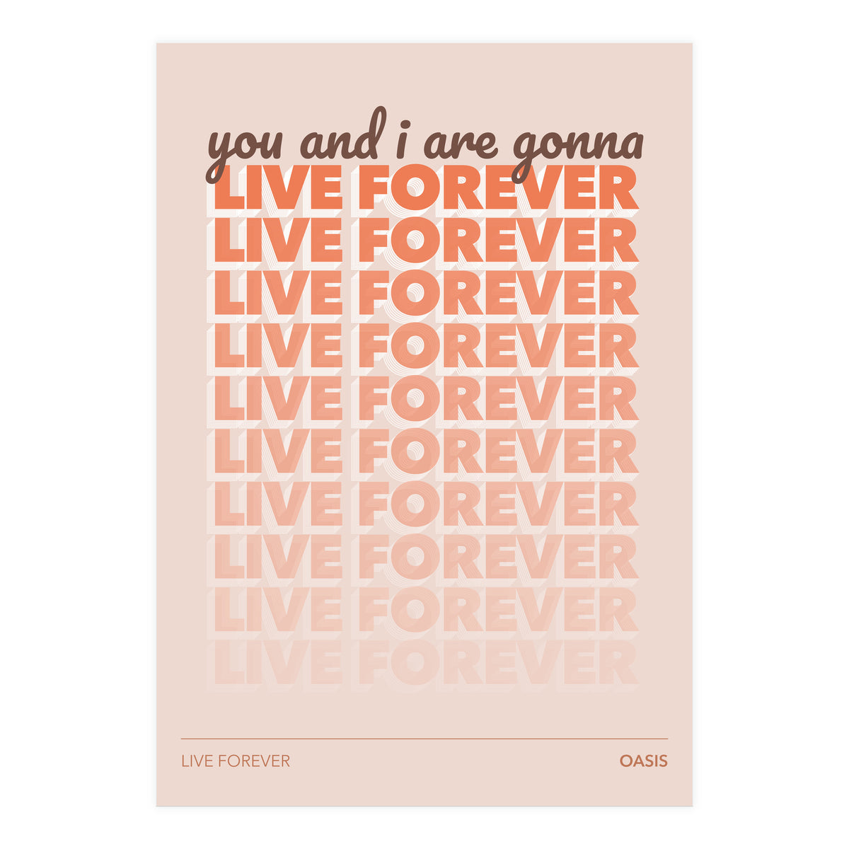 Oasis - Live Forever (Print Only)