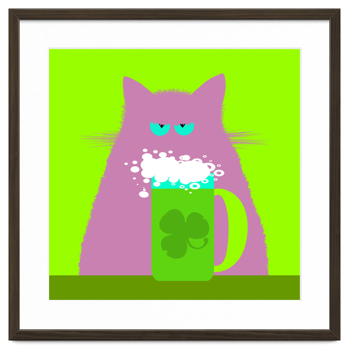 Saint Patrick's Day Lilac Cat
