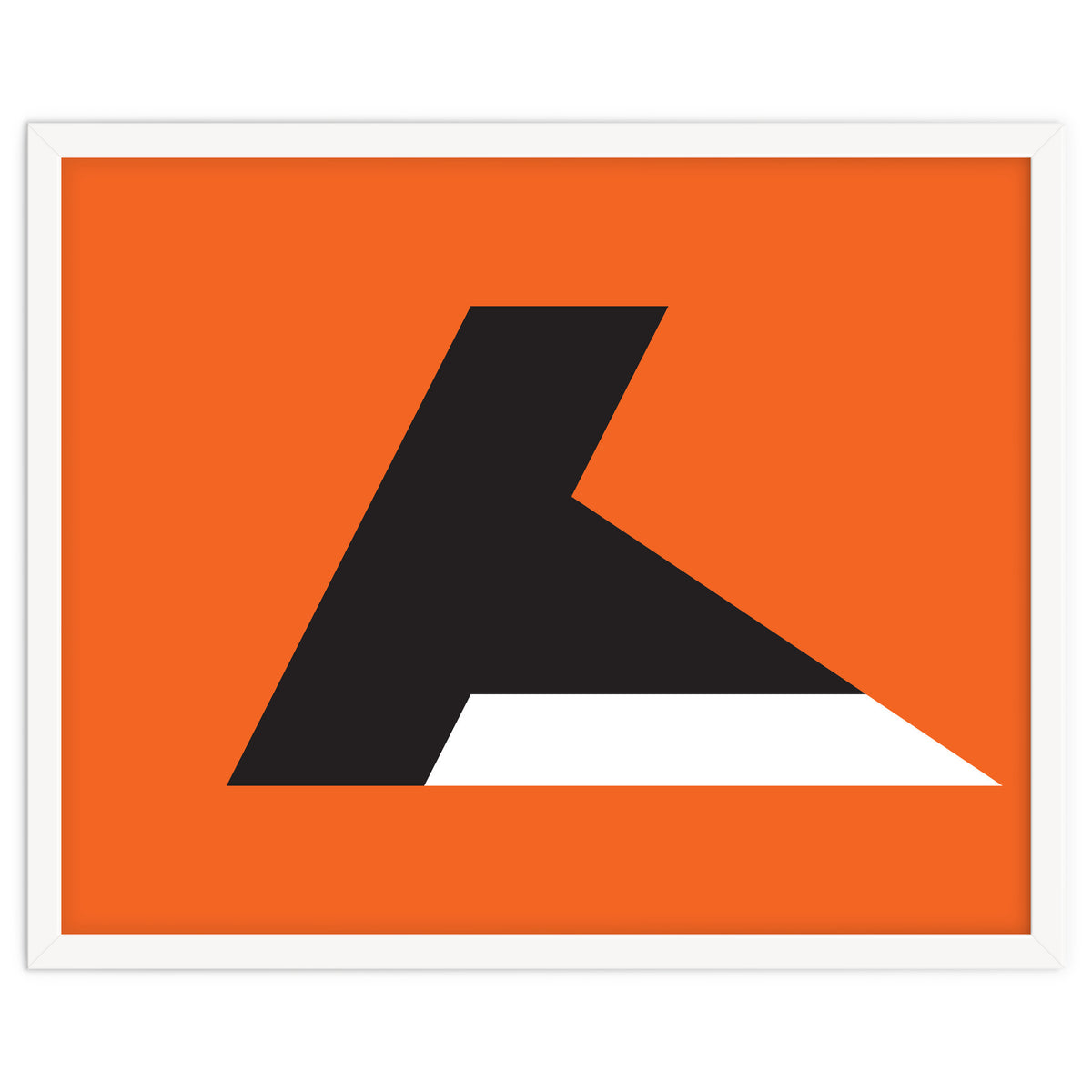 Geometric Shapes No. 79 - orange & black