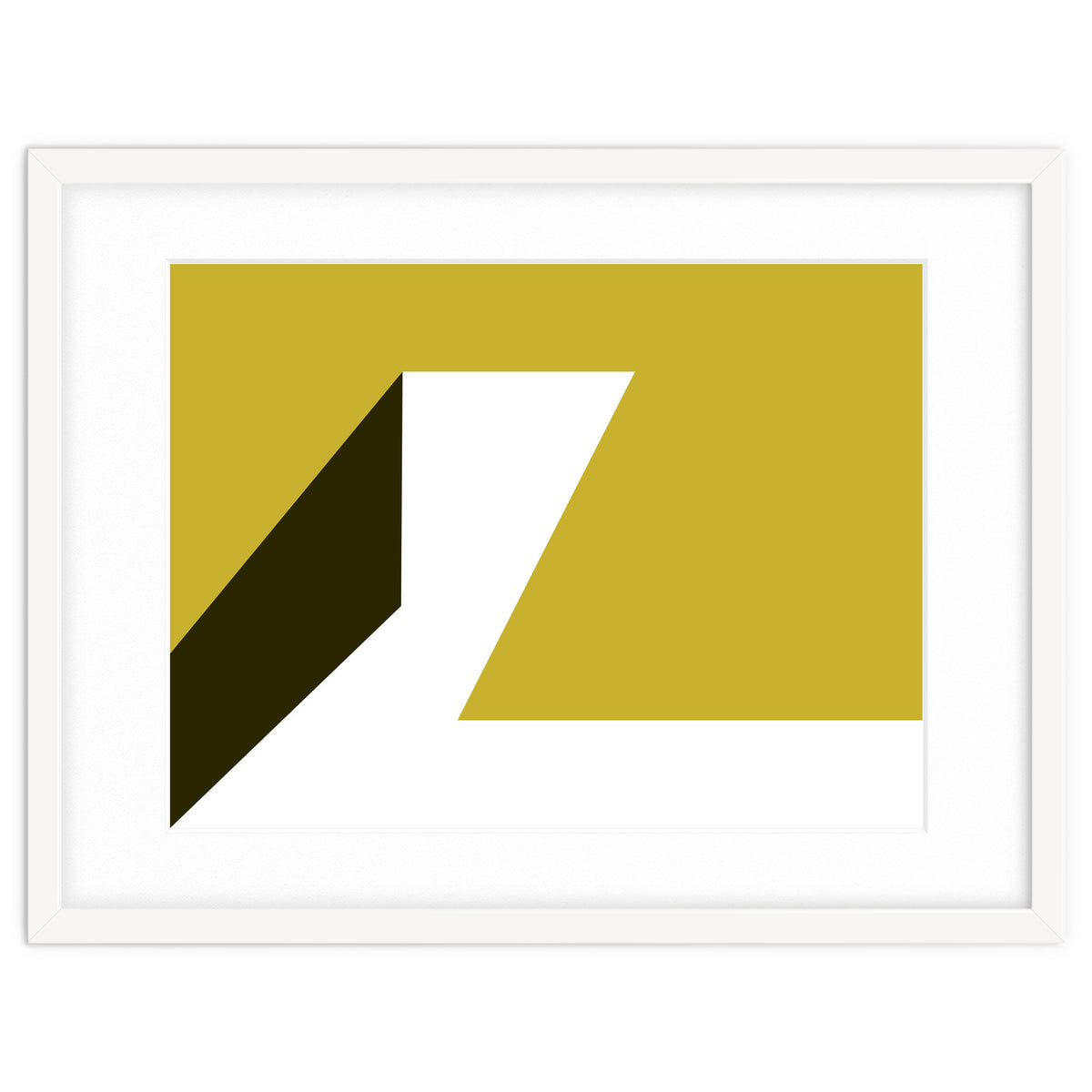 Geometric Shapes No. 78 - mustard, black & white