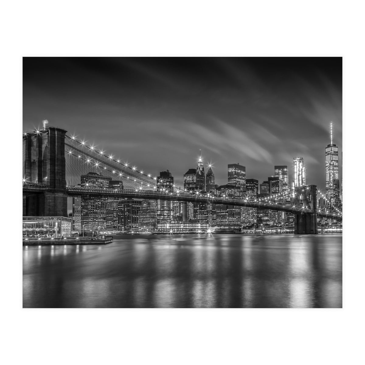 BROOKLYN BRIDGE Nightly Impressions | Monochrome (Print Only)