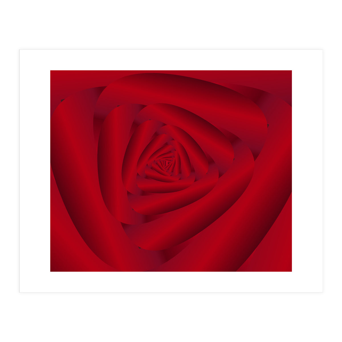 Rose Flower Swirl Art (Print Only)