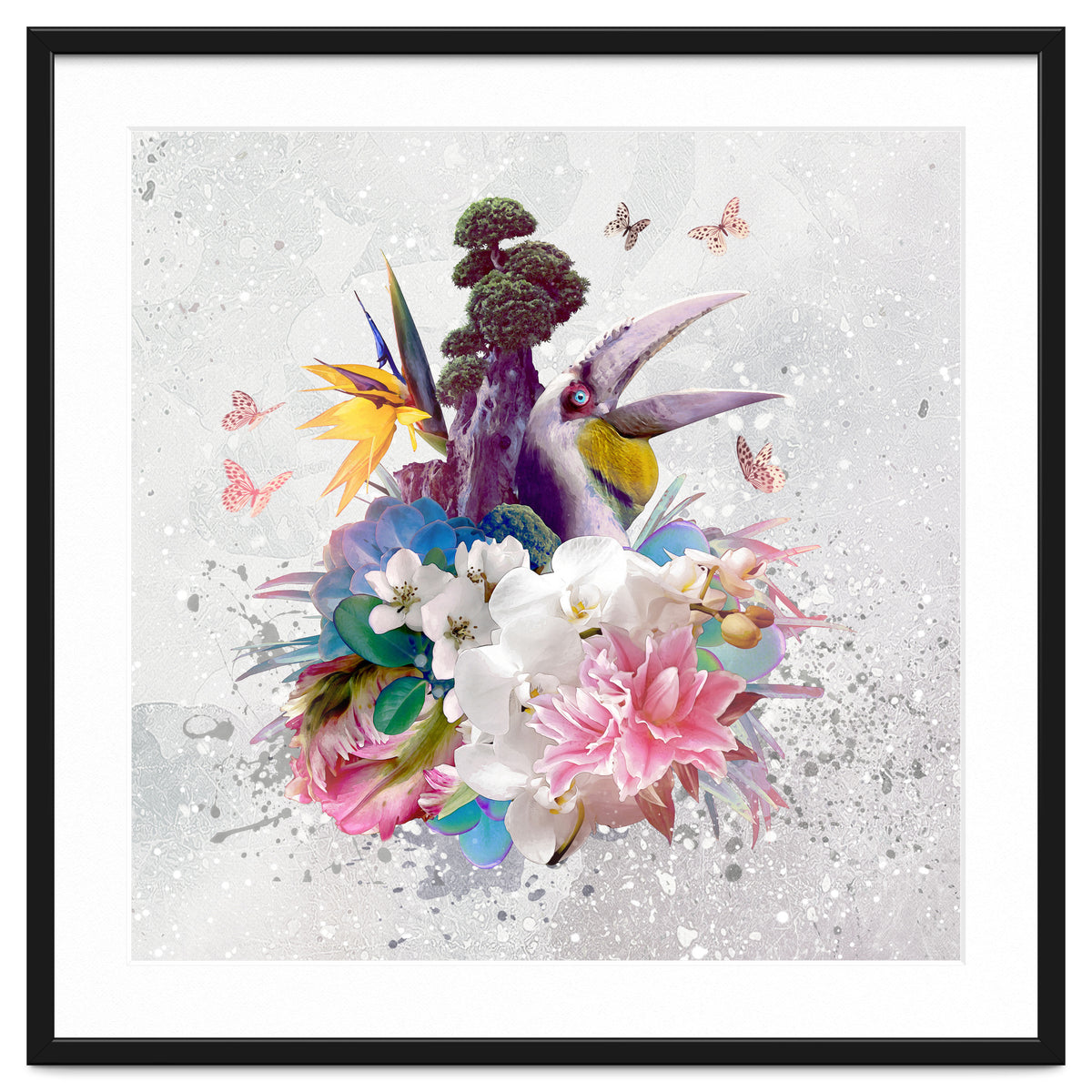 Floral Hornbill Grey