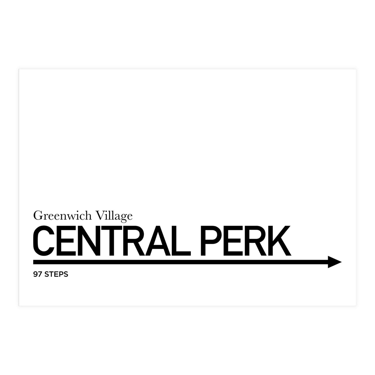 TO CENTRAL PERK (Print Only)