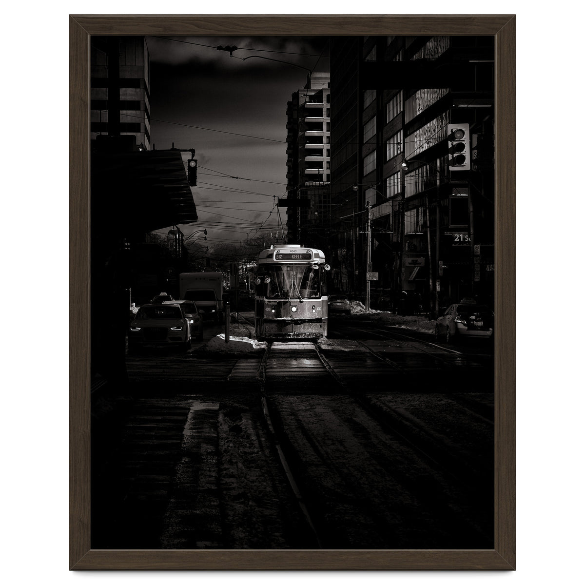 The 512 St. Clair Streetcar Toronto Canada Toned Version