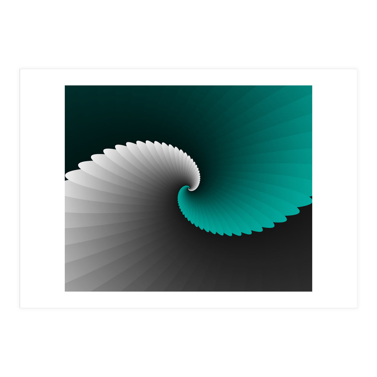 Turquoise Spiral Wings (Print Only)