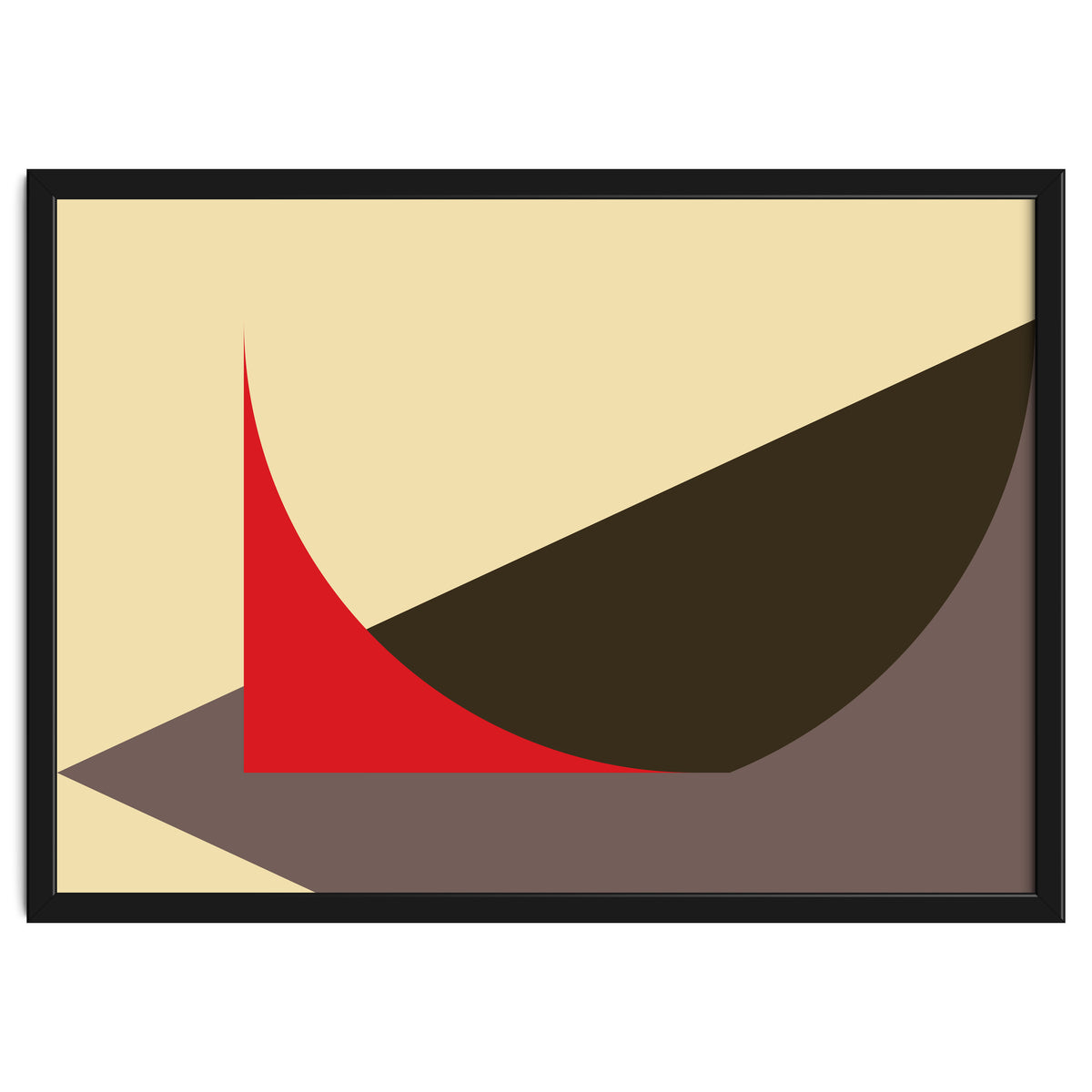 Geometric Shapes No. 6 - brown, beige & red