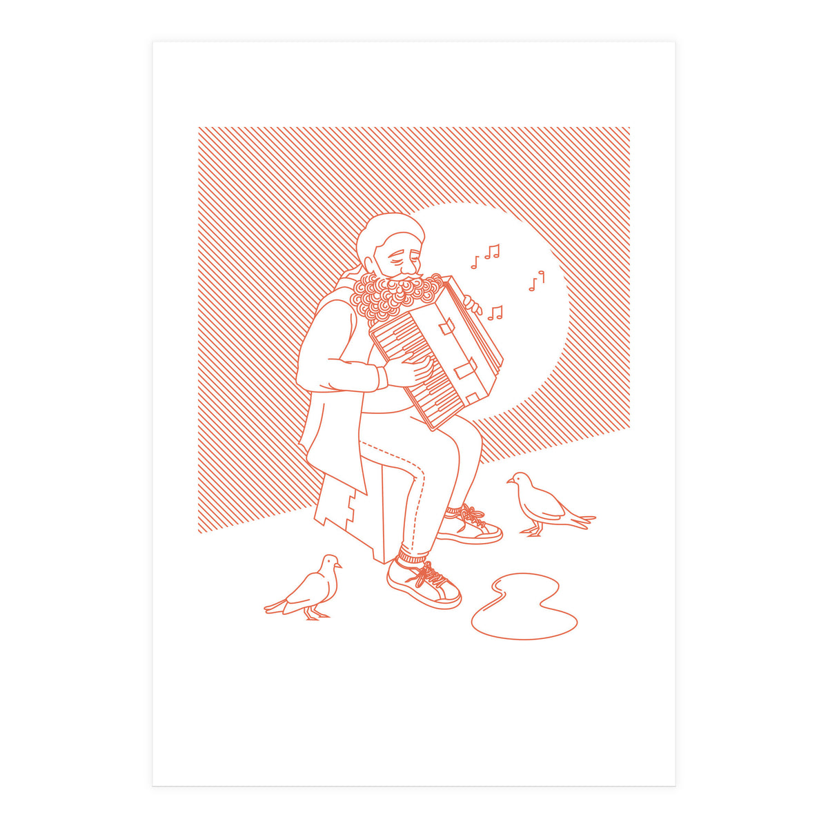 "For Love Not Money" in Orange (Print Only)