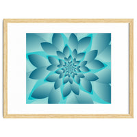 Abstract Modern Optical Illusion Floral Design Art