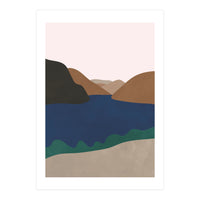 Neutral Mid Century Montains Nordic Print (Print Only)
