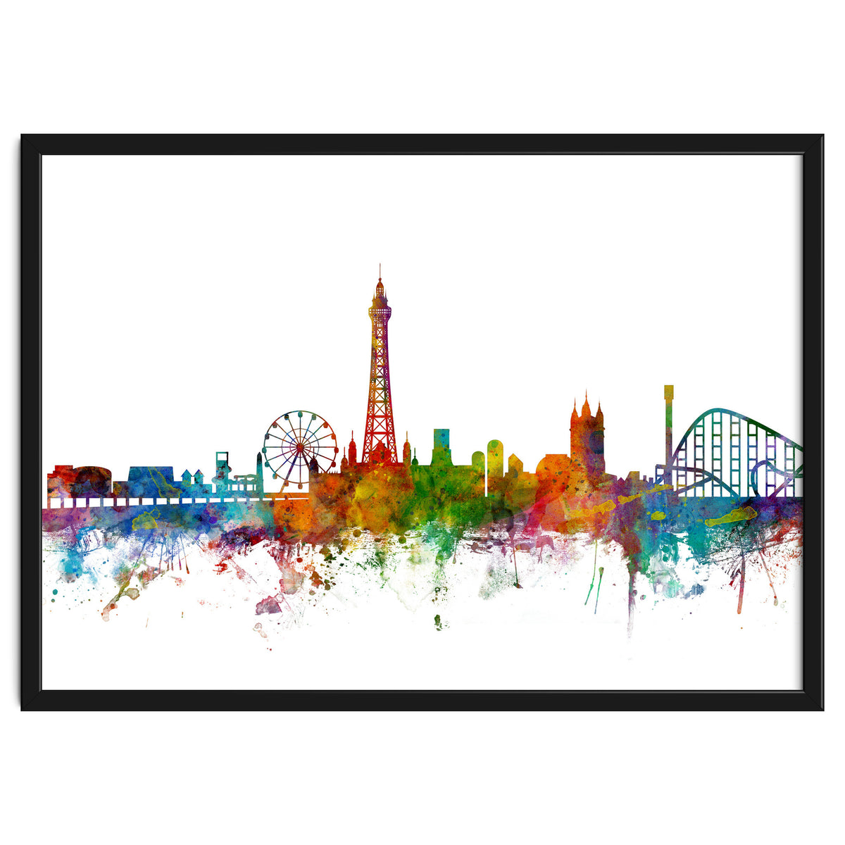 Blackpool England Skyline