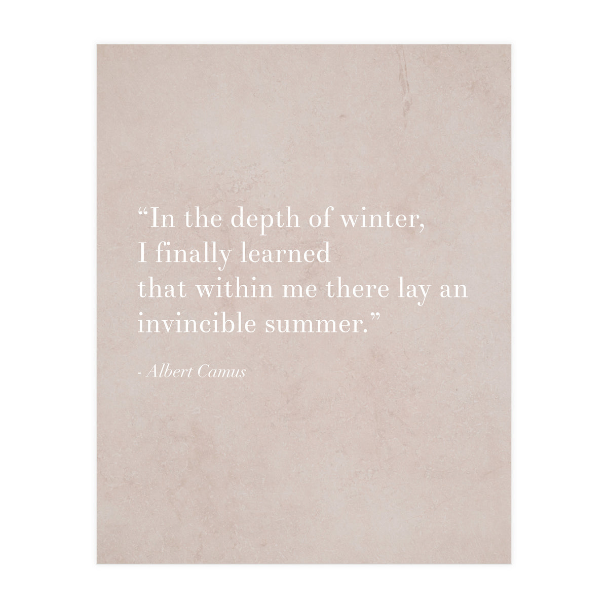 An Invincible Summer By Camus (Print Only)