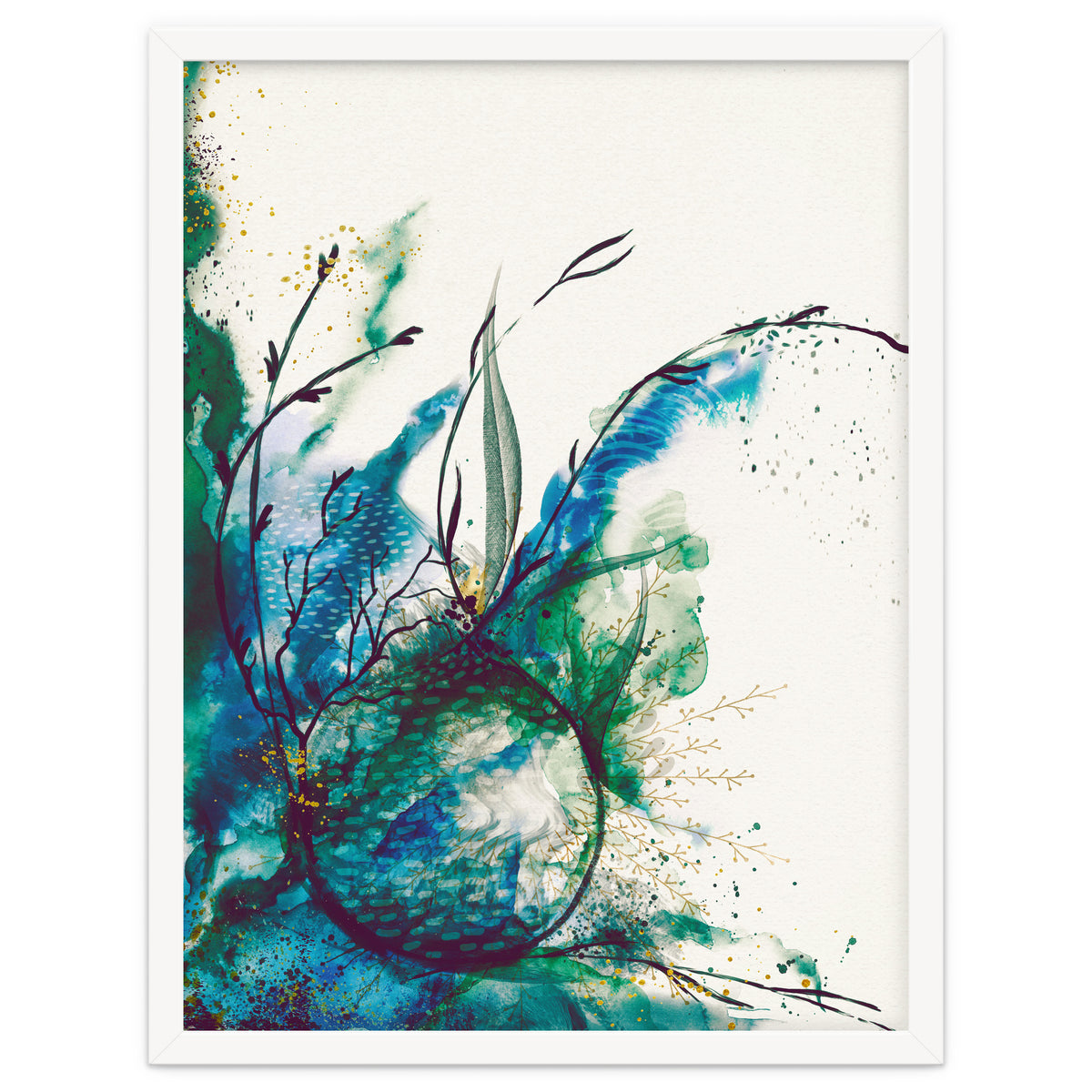 Abstract Sea Watercolour