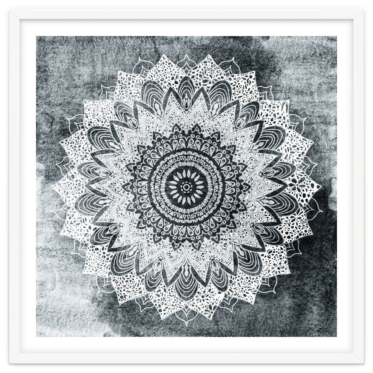 Bohochic Mandala In Gray