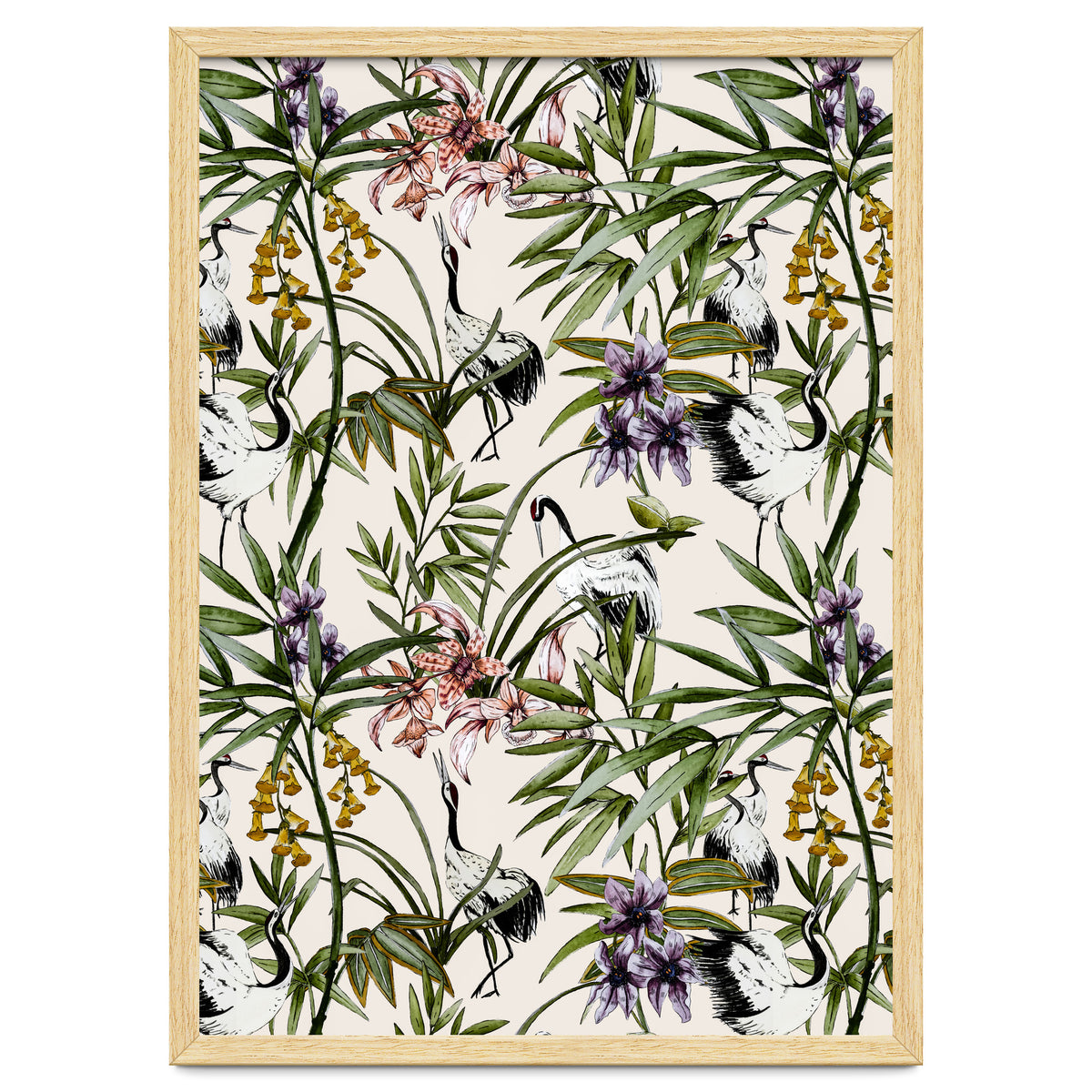 Asian crane pattern - 02