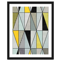 Colorful Concrete Triangles - Yellow, Blue, Grey