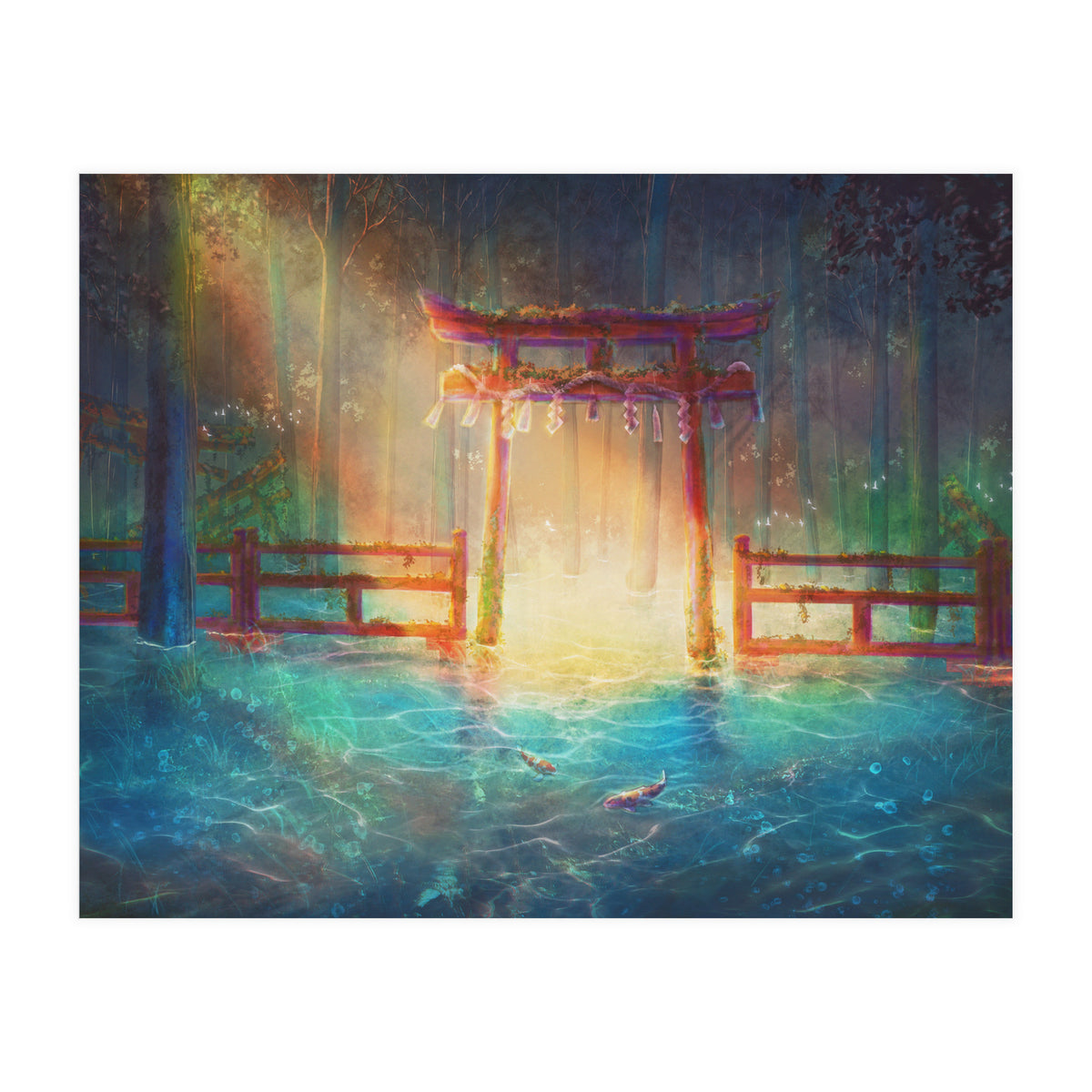 Pond In A Forest (Print Only)