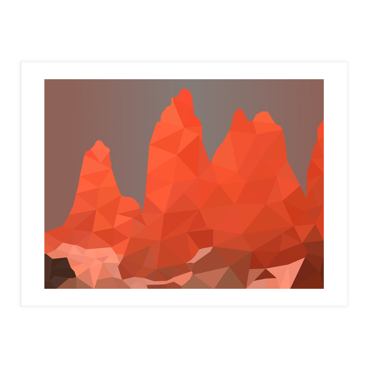 Torres Del Paine National Park Low Poly Art (Print Only)