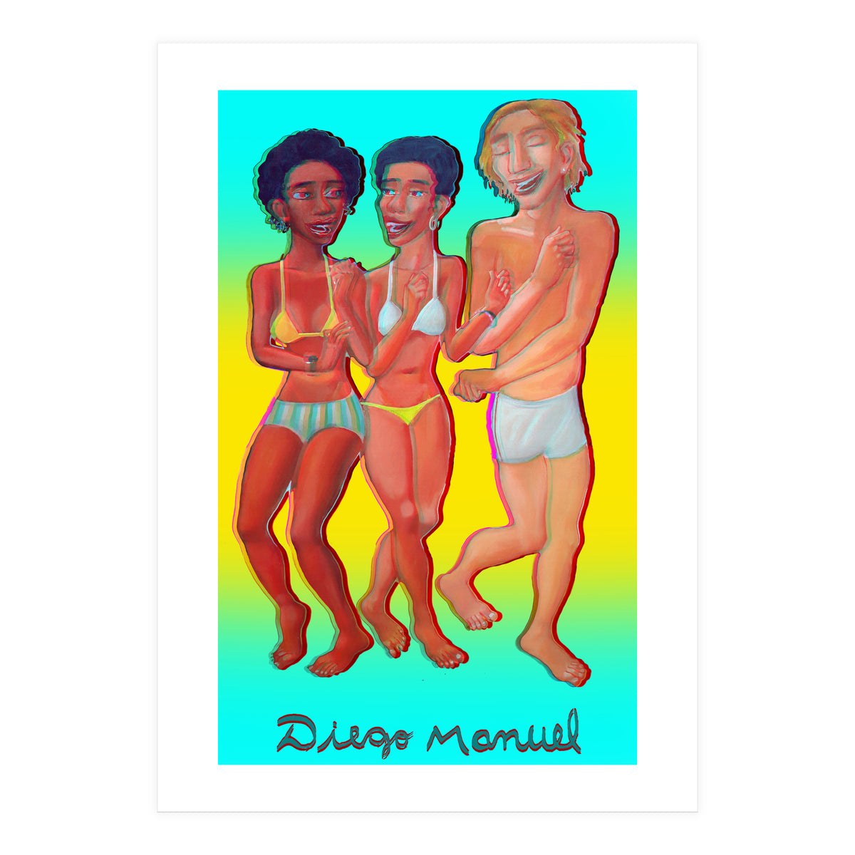 Bailando En La Playa 12 3d 2 (Print Only)