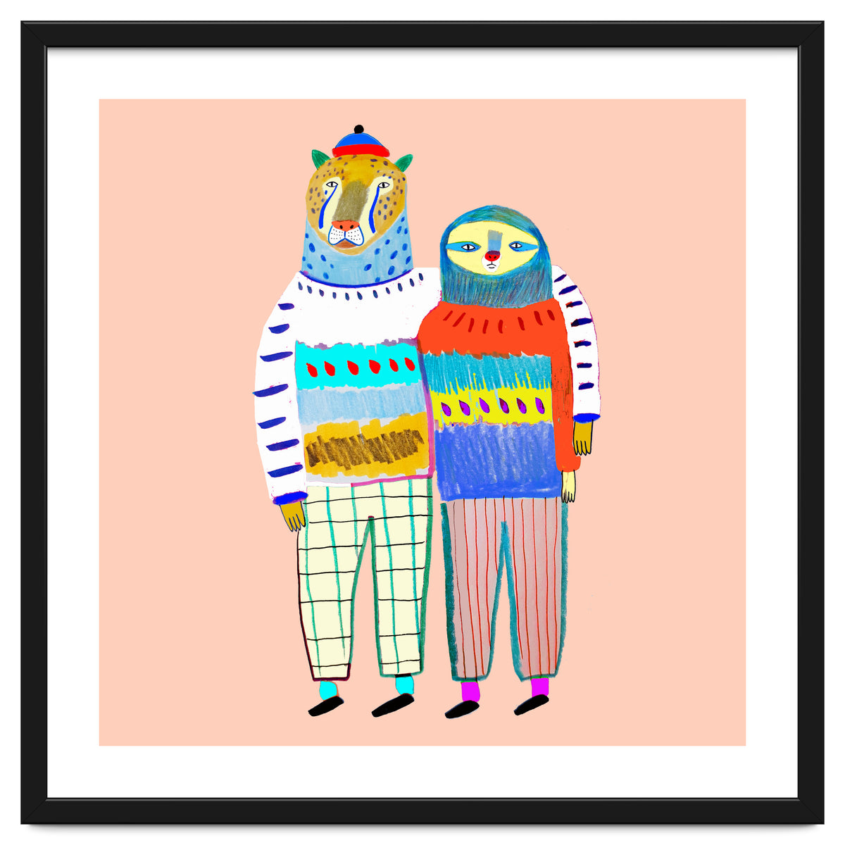 Leopard and Sloth Friends