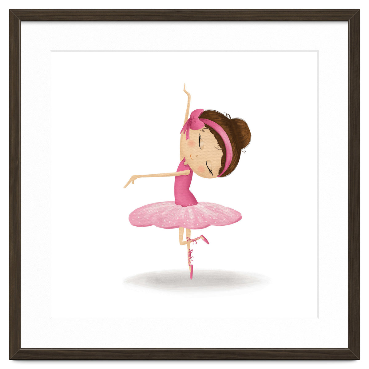 Adorable Twirling Ballerina Nursery Print