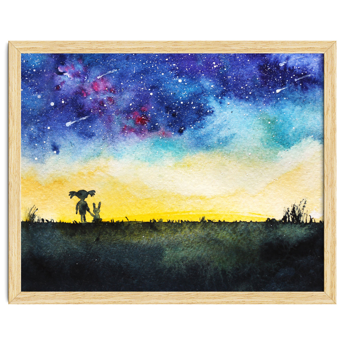 Baby girl's wishes || watercolor for nursery, kids room