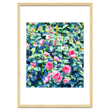 Winter Rose | Botanical Floral Garden | Boho Vintage Plants Meadow Roses Painting thumbnail