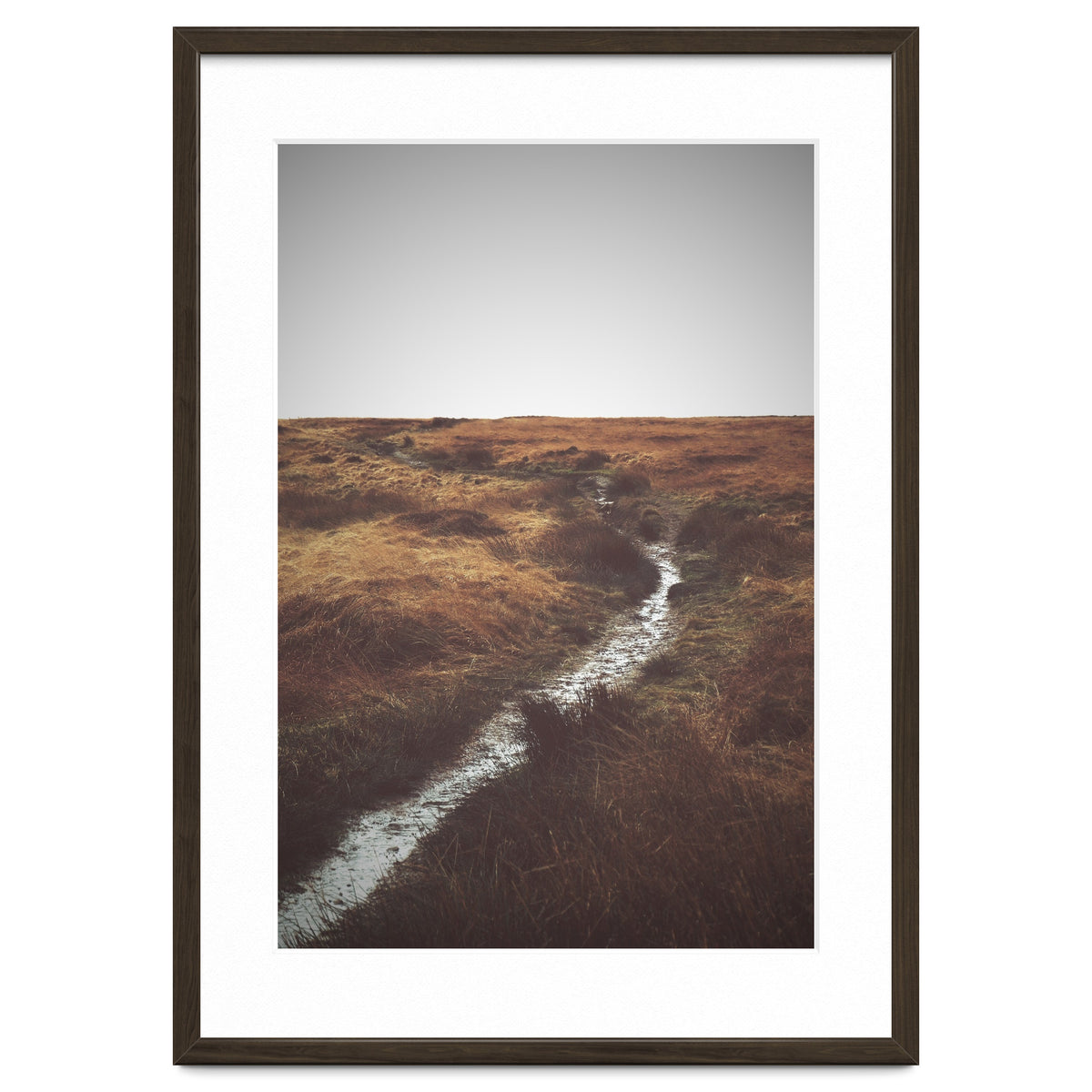 Bleak winter landscape of Saddleworth Moor