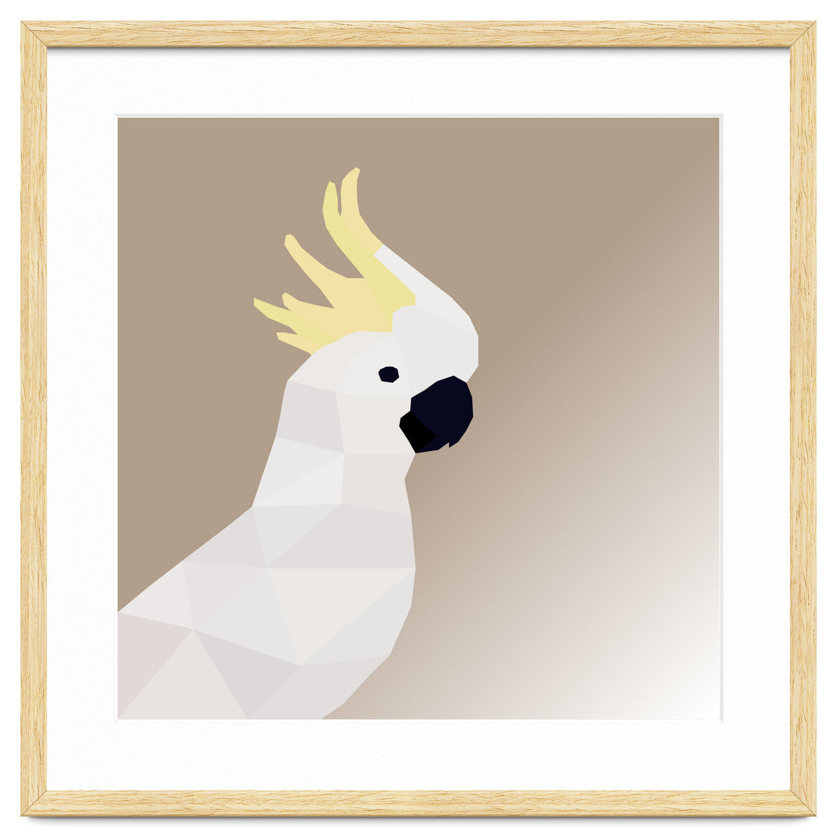 Cockatoo Bird Low Poly Art