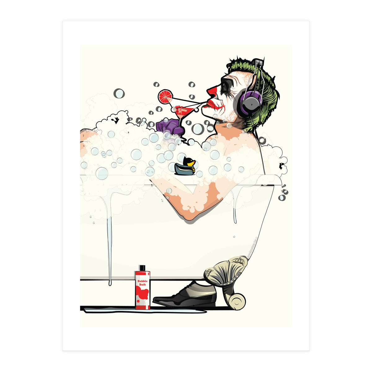 The Joker in the Bath, funny Bathroom Humour (Print Only)